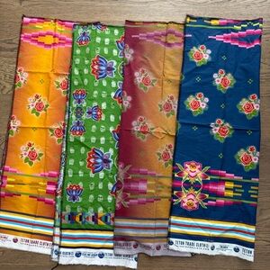 KIRA MURILLO Native Artist Fabric Pieces x4 Teton Trade Cloth